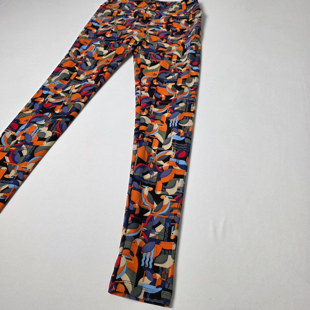 LuLaRoe Leggings Womens One Size Multicolor Abstract‎ Toucan Toucan Print Soft - Picture 3 of 12